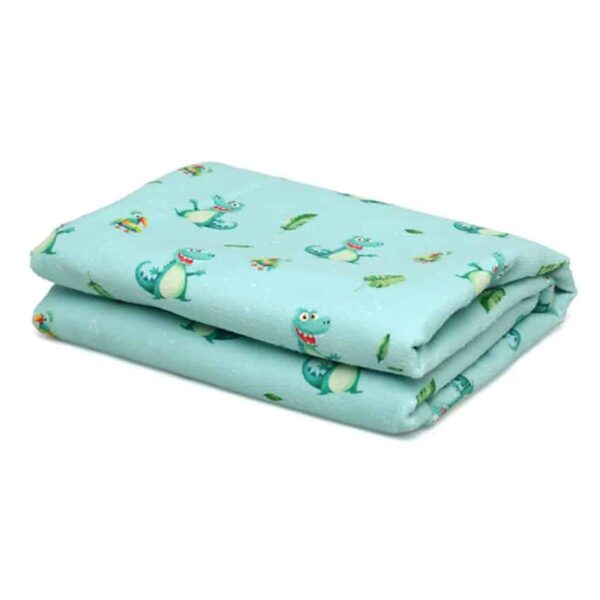 Πετσέτα Παραλίας 75x150εκ Kiokids Microfiber Crocodile Μέντα