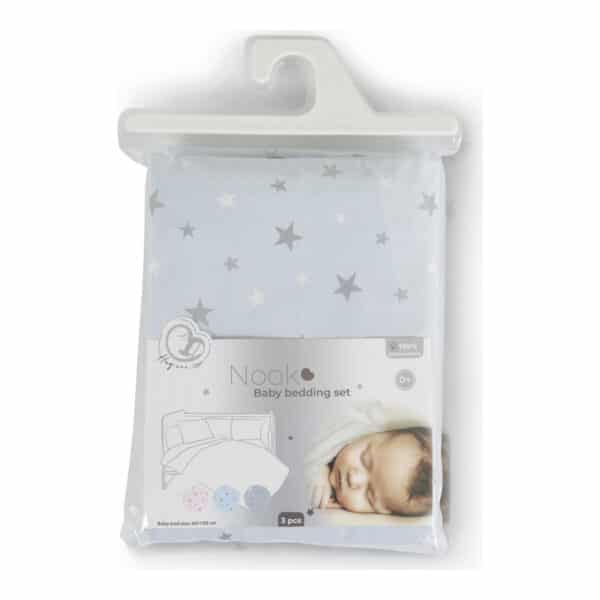 Σετ Προίκα Μωρού 3τμχ 120x60εκ Hugzzz Nook Blue Stars - Image 2