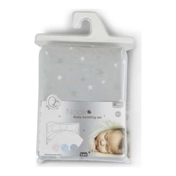 Σετ Προίκα Μωρού 3τμχ 120x60εκ Hugzzz Nook Grey Stars - Image 2