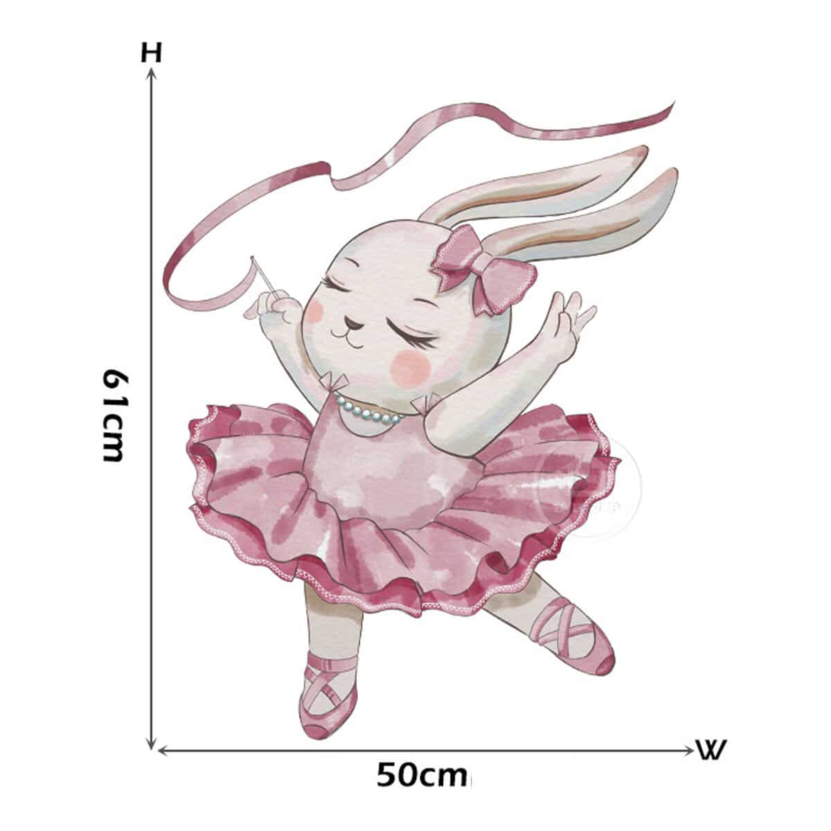 Αυτοκόλλητο Τοίχου Sipo Ballerina Bunny - Image 2