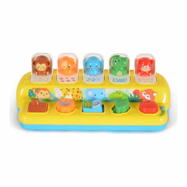 Παιχνίδι Pop Up Ζωάκια με Ήχο Fivestar Toys Jungle 35165 Yellow