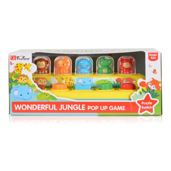 Παιχνίδι Pop Up Ζωάκια με Ήχο Fivestar Toys Jungle 35165 Yellow - Image 3