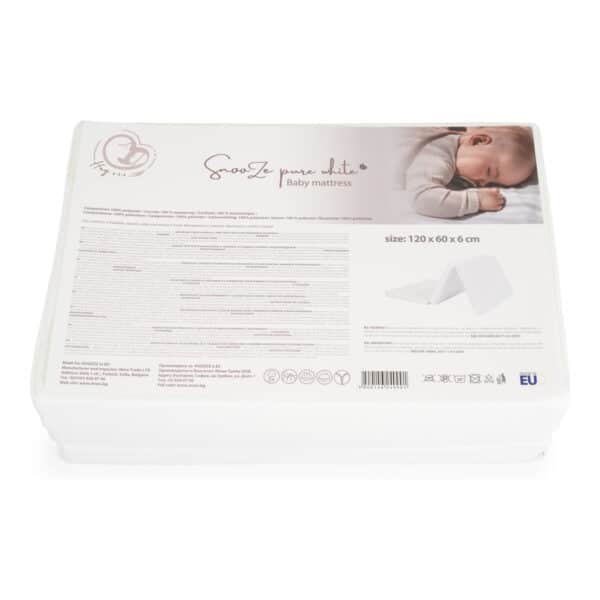 Αναδιπλούμενο Στρώμα 120x60x6εκ Hugzzz Snooze Pure White - Image 2