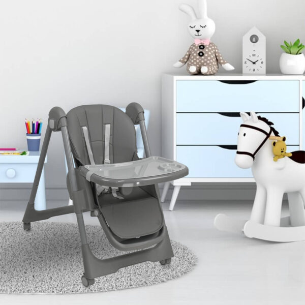 Καρεκλάκι Φαγητού Bebe Stars Milk Grey