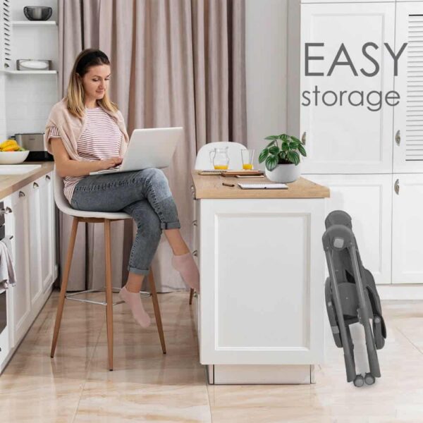 Καρεκλάκι Φαγητού Bebe Stars Milk Grey