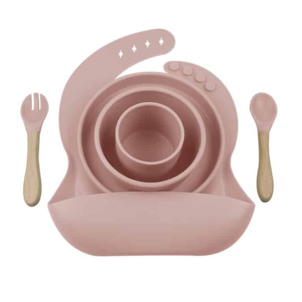 Σετ Φαγητού από Σιλικόνη Minikoioi BLW III Pink