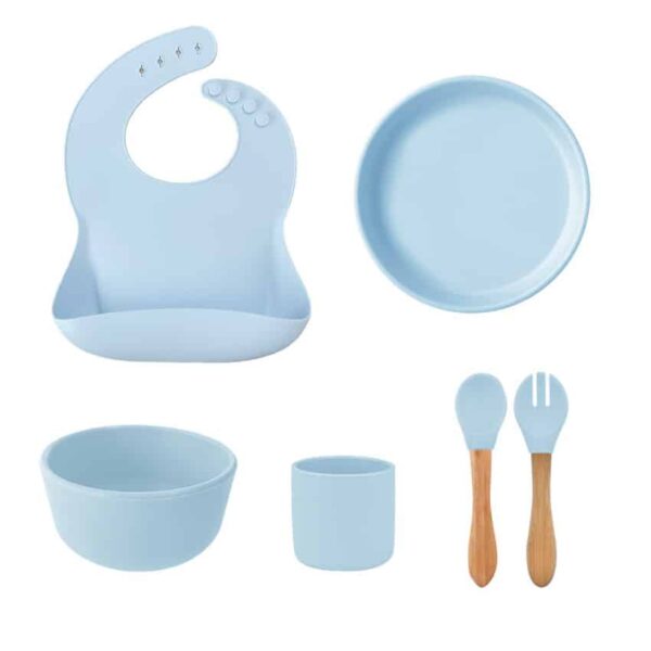 Σετ Φαγητού από Σιλικόνη Minikoioi BLW III Mineral Blue