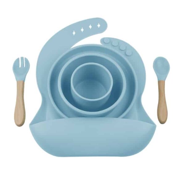 Σετ Φαγητού από Σιλικόνη Minikoioi BLW III Mineral Blue
