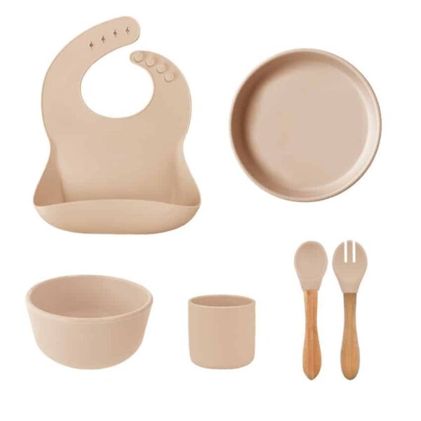Σετ Φαγητού από Σιλικόνη Minikoioi BLW III Bubble Beige