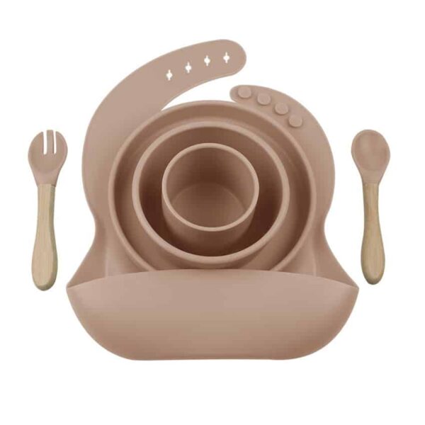 Σετ Φαγητού από Σιλικόνη Minikoioi BLW III Bubble Beige