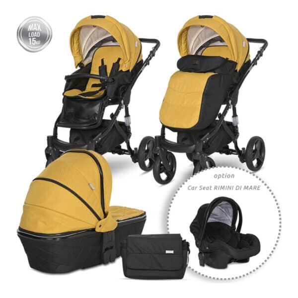 Πολυκαρότσι 3 σε 1 Lorelli RIMINI Premium Lemon Curry
