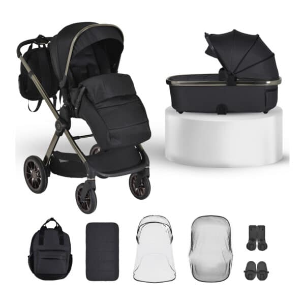 Βρεφικό Πολυκαρότσι 2 σε 1 Cangaroo iClick Black