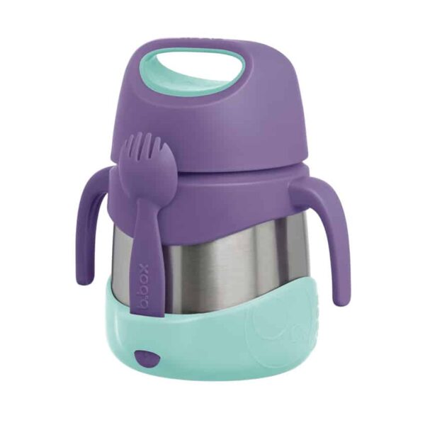Ανοιξείδωτος Θερμός Φαγητού Με Λαβές 335ml B.Box Lilac Pop