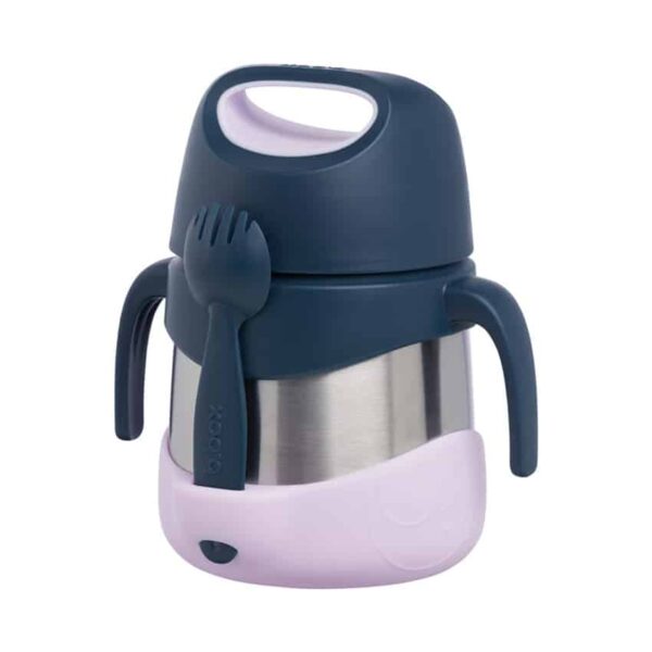Ανοιξείδωτος Θερμός Φαγητού Με Λαβές 335ml B.Box Indigo Rose