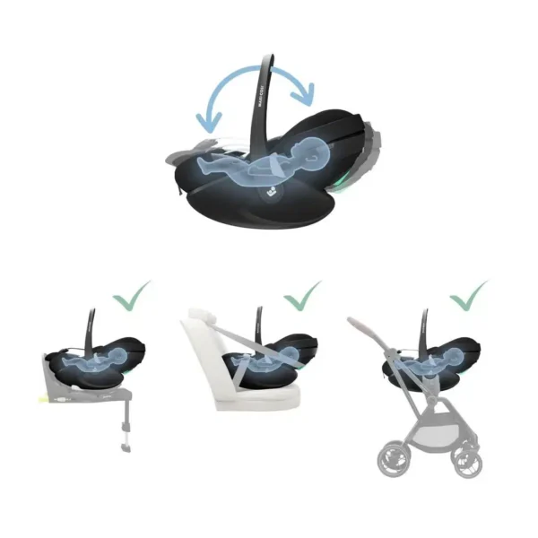 Κάθισμα Αυτοκινήτου Maxi Cosi Pebble 360° 0-13kg PRO2 Essential Black