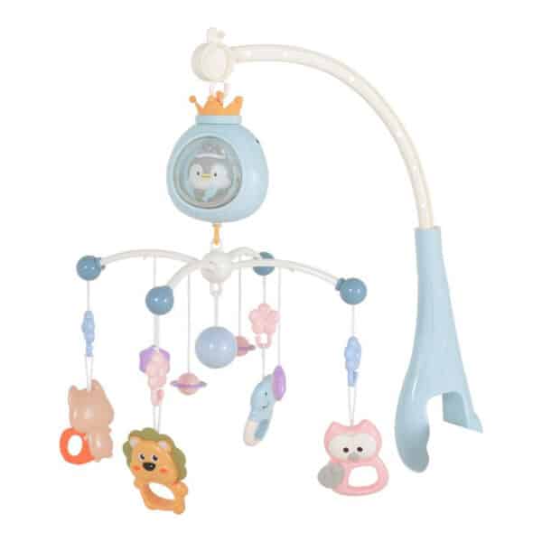 Μουσικό Παιχνίδι Κρεμαστό Κούνιας Moni Toys Penguin Blue