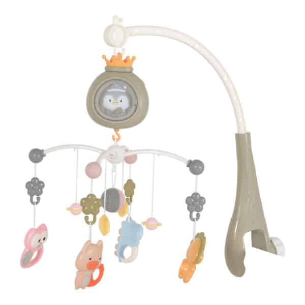 Μουσικό Παιχνίδι Κρεμαστό Κούνιας Moni Toys Penguin Grey