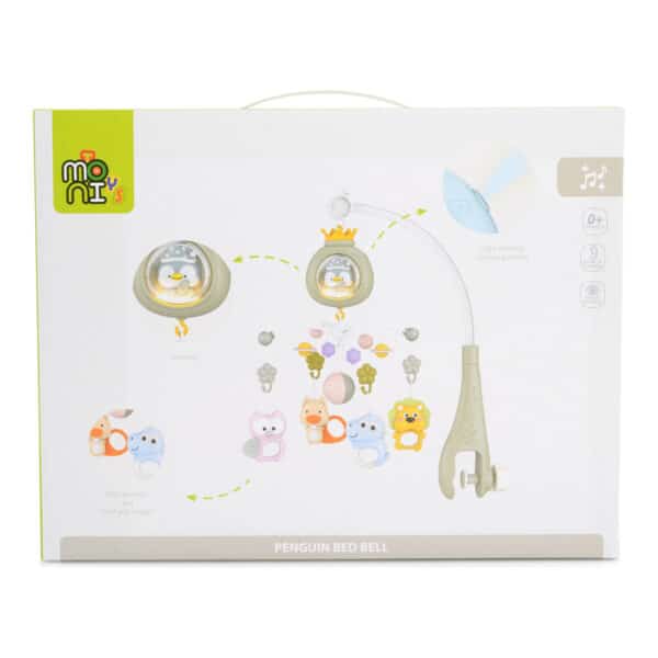 Alternative view of Μουσικό Παιχνίδι Κρεμαστό Κούνιας Moni Toys Penguin Grey