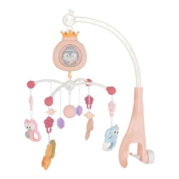 Μουσικό Παιχνίδι Κρεμαστό Κούνιας Moni Toys Penguin Pink