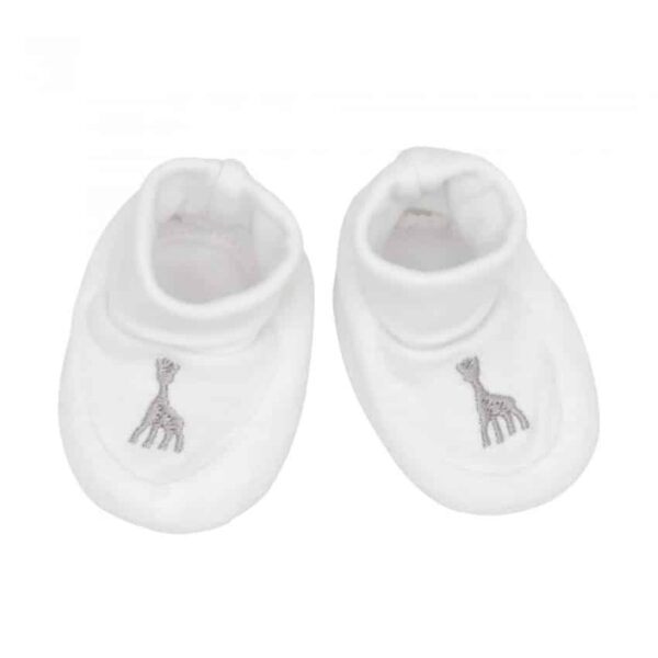 Βρεφικά Μποτάκια - Καλτσάκια 0/1Μ Baby Oliver Sophie La Giraf Άσπρο/Γκρί