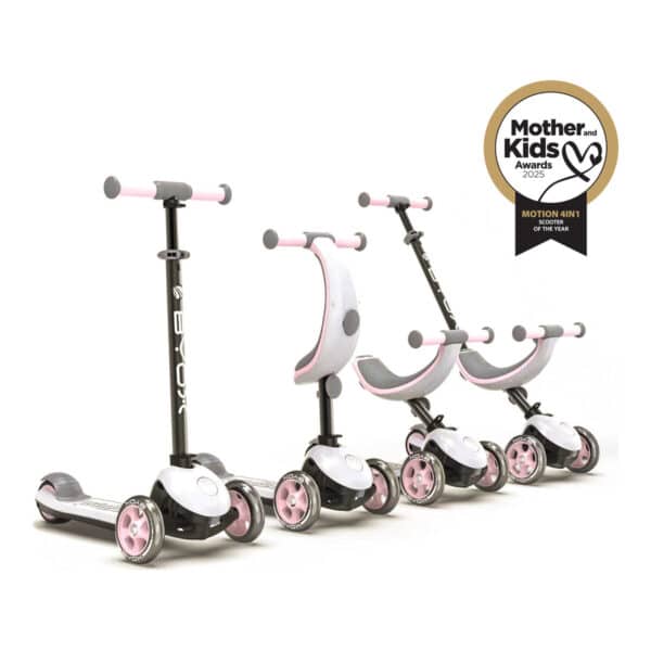 Αναδιπλούμενο Πολυλειτουργικό Scooter 4 σε 1 Byox Motion Pink