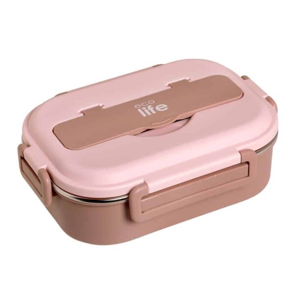 Φαγητοδοχείο 3 Θέσεων 1Lt Ecolife Ροζ