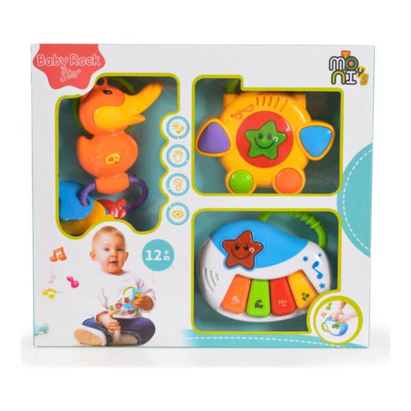Μουσικό Βρεφικό Σετ 3 τεμαχίων Moni Toys Baby Rock Star LT80011