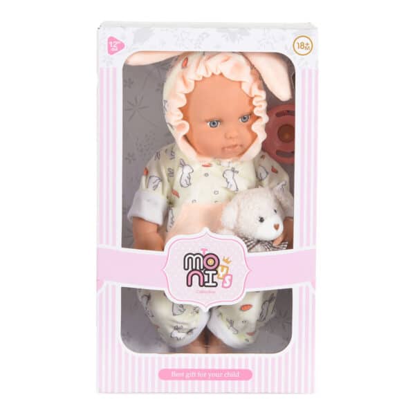 Κούκλα 30εκ Moni Toys Bear & Baby Rabbit LS1255-2