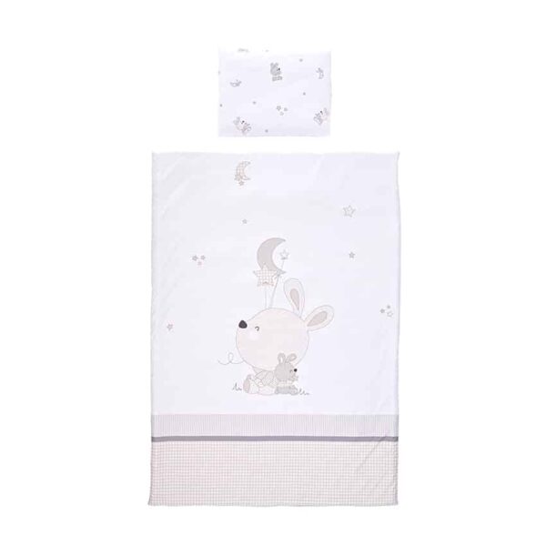Σετ προίκας μωρού για κούνια 3τμχ Lorelli Little Rabbits Grey