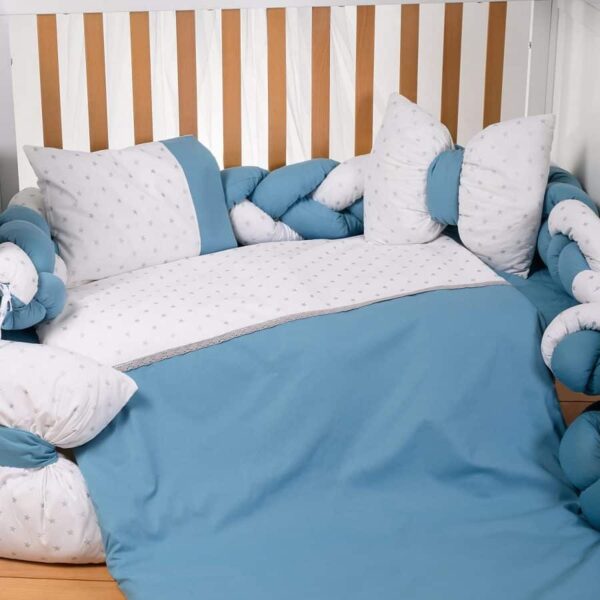 Σετ προίκας 9τμχ 70x140 ABO Sky Blue