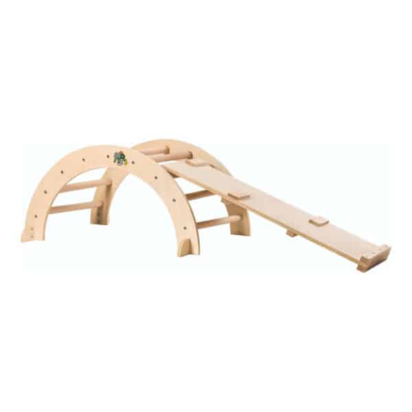 Ξύλινη Αψίδα Αναρρίχησης Moni Toys Montessori Με Ράμπα PH13G032