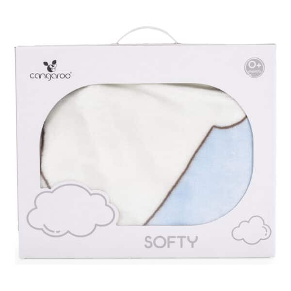 Bρεφική Κουβέρτα 80x110εκ Cangaroo Softy Sweet Ηugs Βlue