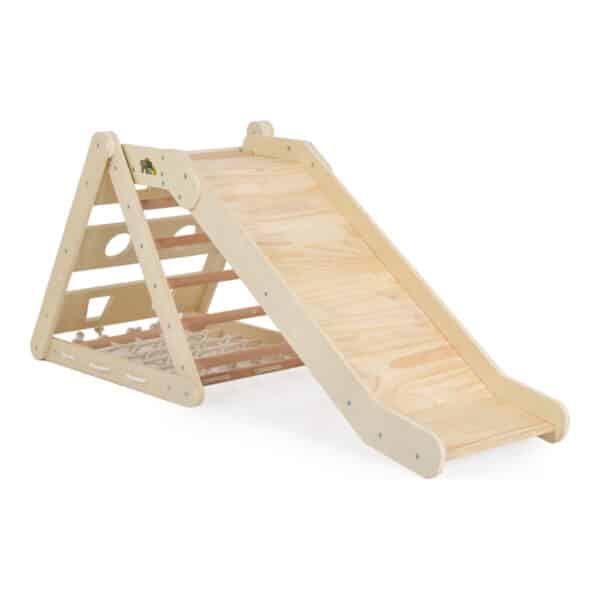 Ξύλινο Τρίγωνο Αναρρίχησης Moni Toys Montessori με Τσουλήθρα 2 σε 1 BPD732