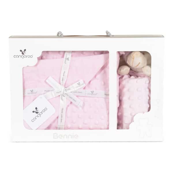 Κουβέρτα Αγκαλιάς & Λίκνου 75x100εκ Cangaroo Bennie Pink