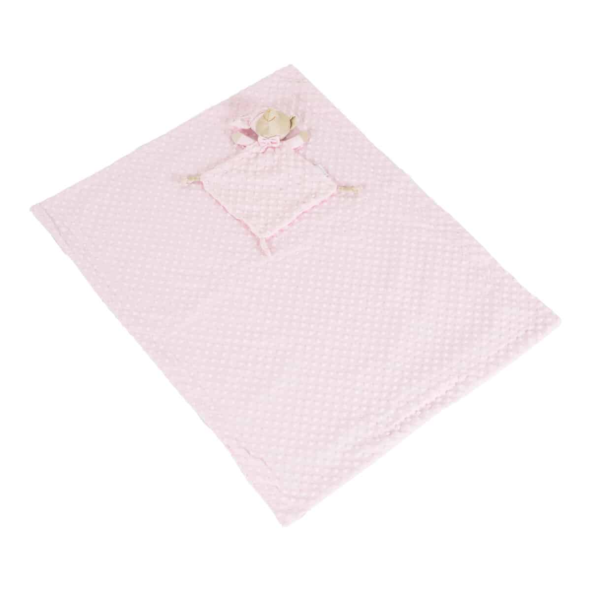 Κουβέρτα Αγκαλιάς & Λίκνου 75x100εκ Cangaroo Bennie Pink - Image 3
