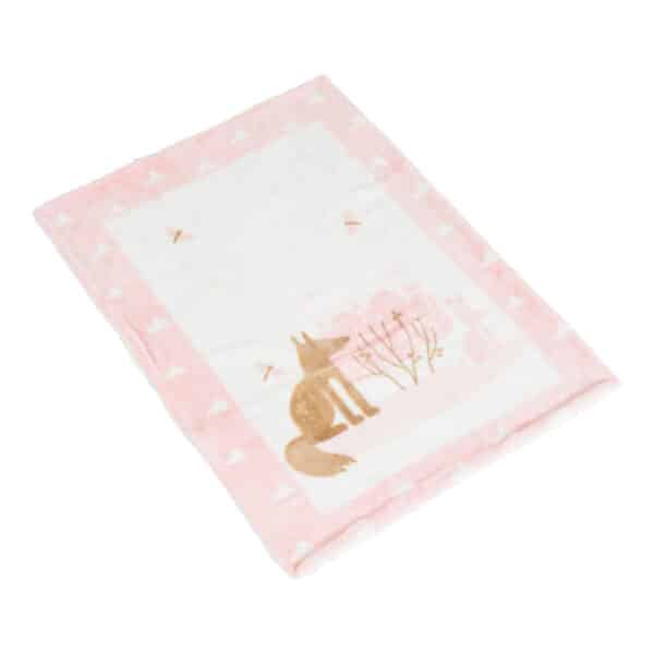 Alternative view of Bρεφική Κουβέρτα με Sherpa 80x110εκ Cangaroo Little Friends Pink