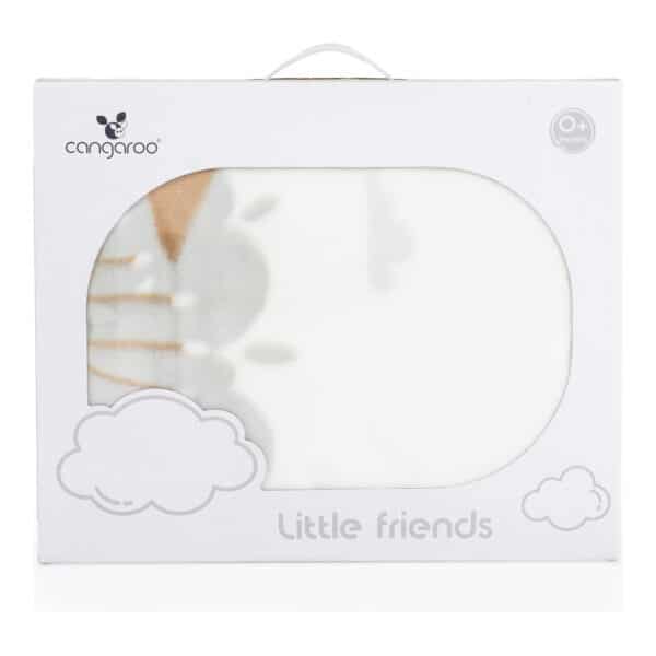 Bρεφική Κουβέρτα με Sherpa 80x110εκ Cangaroo Little Friends Grey
