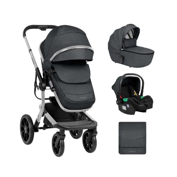 Πολυκαρότσι 3 σε 1 με Πορτ Μπεμπέ & Car Seat Kikka Boo Irene Dark Grey
