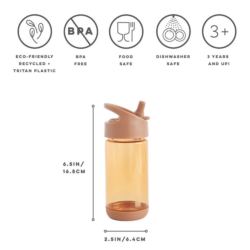 Παγούρι με Καλαμάκι 350ml 3Sprouts Rust