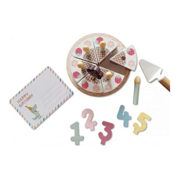 Ξύλινη Εκπαιδευτική Τούρτα Γενεθλίων Tooky Toy TH544B - Image 3