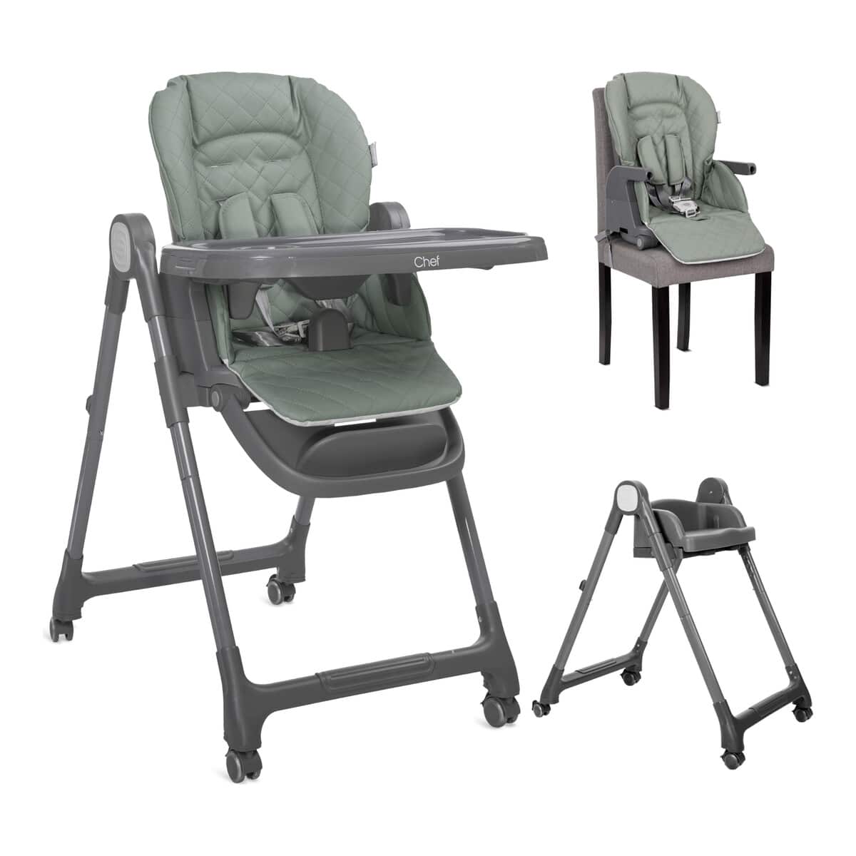 Καρεκλάκι Φαγητού 3 σε 1 Lorelli Chef Green Leather