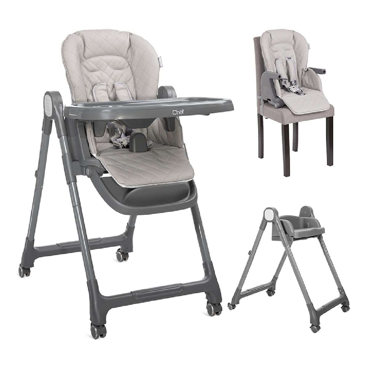 Καρεκλάκι Φαγητού 3 σε 1 Lorelli Chef Beige Leather