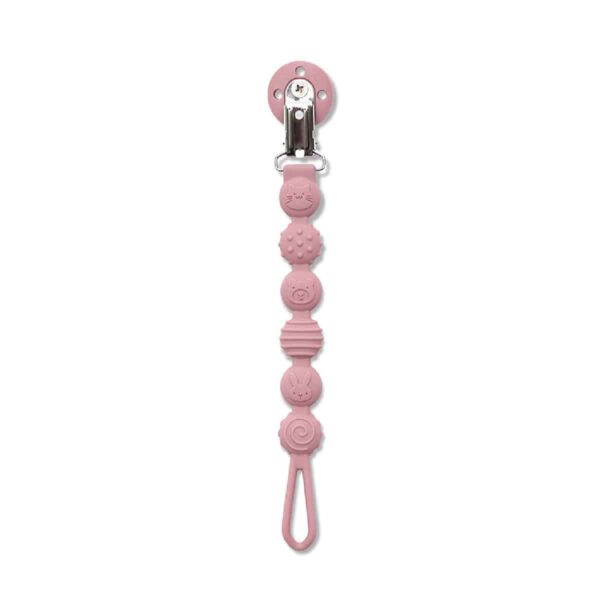 Κλιπ Πιπίλας Σιλικόνης Lorelli Natural Deep Pink - Image 2