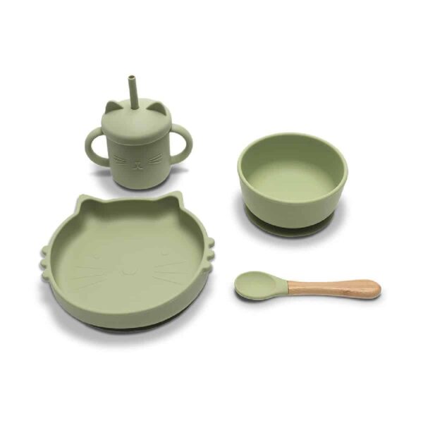 Σετ Φαγητού Σιλικόνης 4τμχ Lorelli Natural Fresh Green