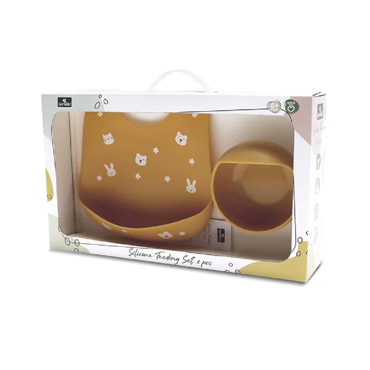 Σετ Φαγητού Σιλικόνης 2τμχ Lorelli Natural Yellow - Image 3