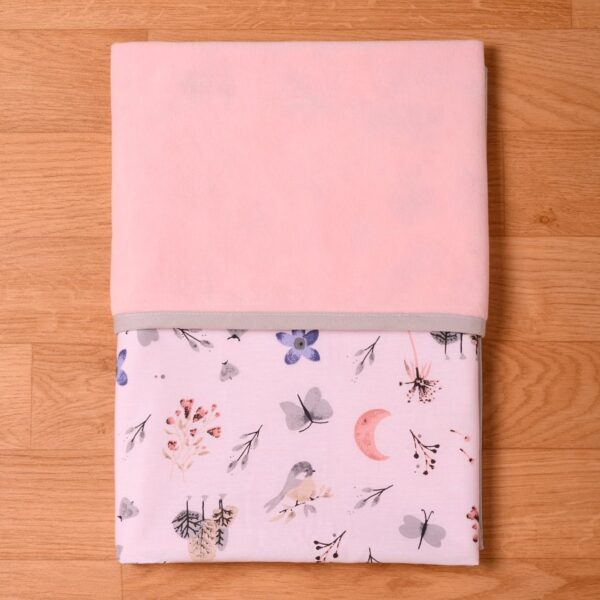 Βελουτέ κουβέρτα αγκαλιάς 90x90εκ ABO flowers and butterflies