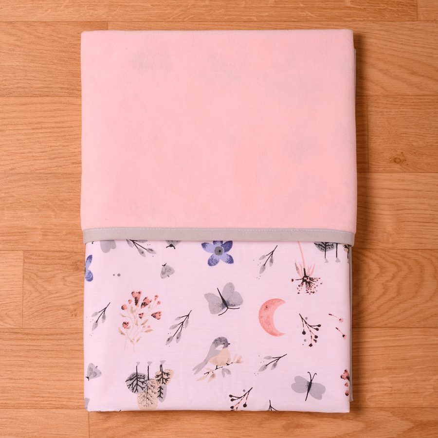 Βελουτέ κουβέρτα αγκαλιάς 90x90εκ ABO flowers and butterflies