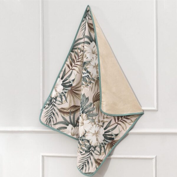 Βελουτέ κουβέρτα αγκαλιάς 90x90εκ ABO Tropical Leaves