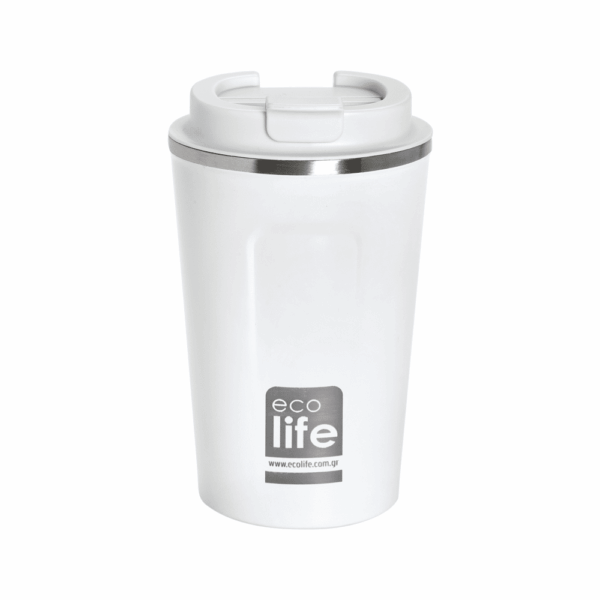 Ανοξείδωτο Μπουκάλι Θερμός 370ml Ecolife Ice White Coffee