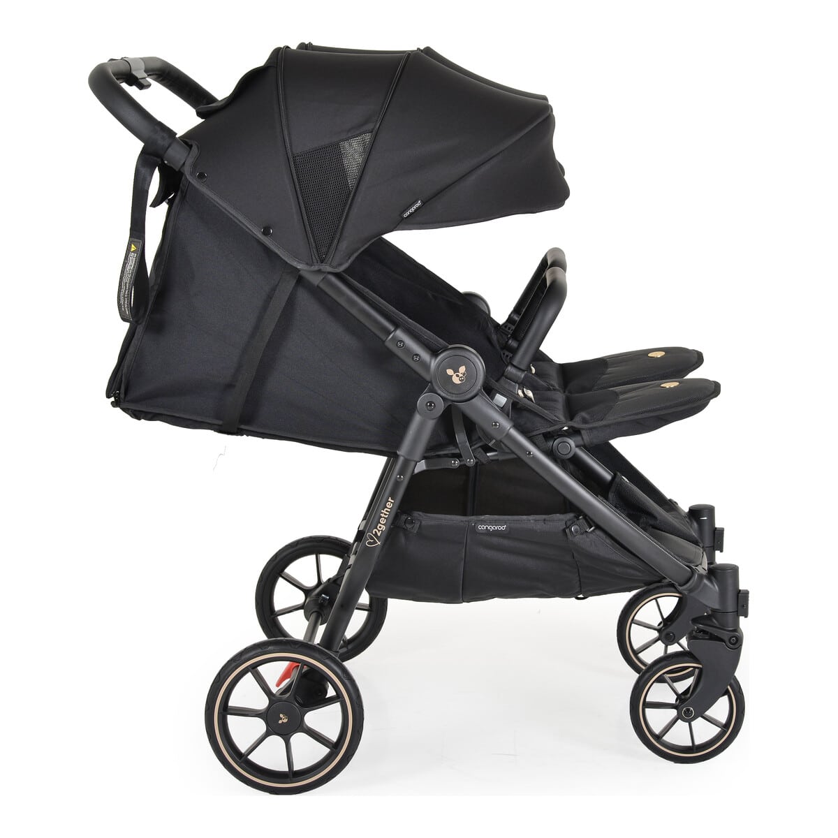 Καρότσι Διδύμων Cangaroo 2Gether Modern Black - Image 3